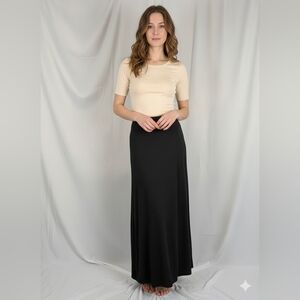 New York & Company Classic Black Maxi Skirt New Medium